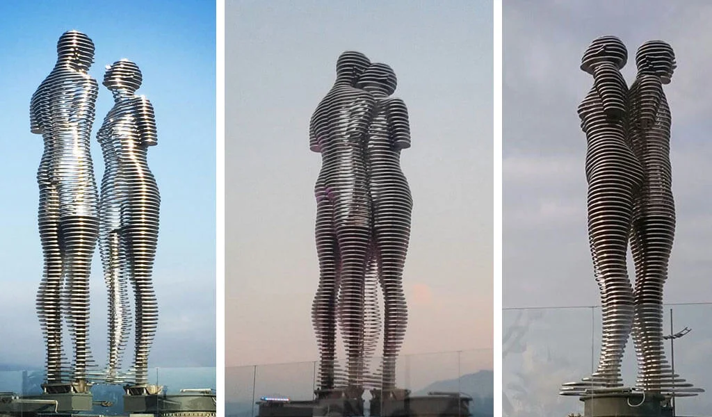 Скульптура Али и Нино в Батуми